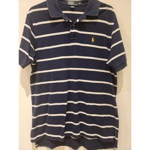 Ralph Lauren Polo Shirt Mens XL Extra Large Blue Cotton Short Sleeve